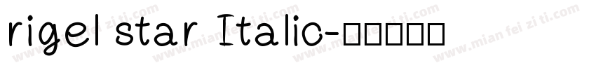 rigel star Italic字体转换